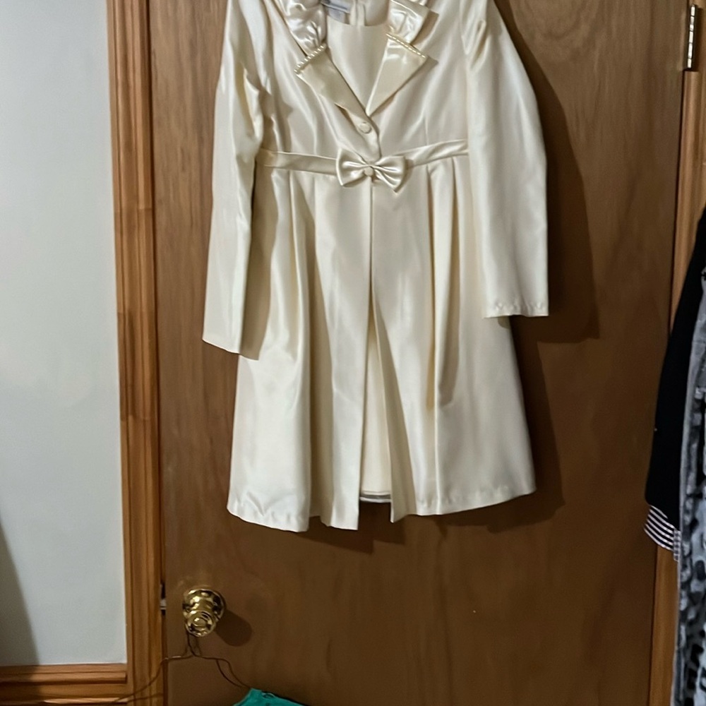 Bonnie Jean Cream Kids Dress Coat